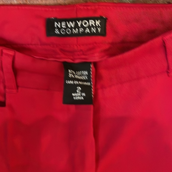 New York & Co Red Pants Size 2 - Picture 3 of 3